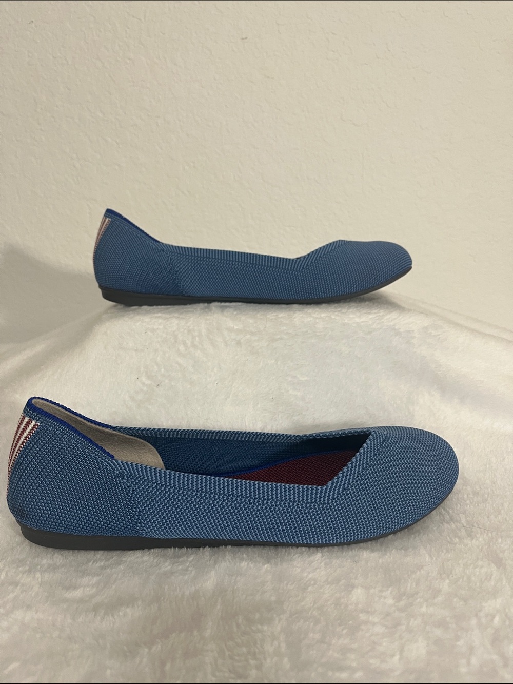Rothy's Blue Knit Pointed-Toe Slip-On Flats - Picture 4 of 4